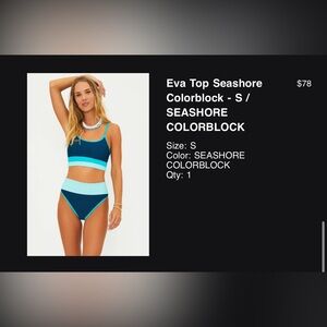 NWT Beach Riot Colorblock Bikini - Top only